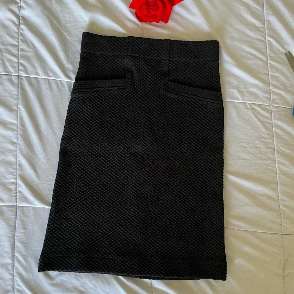 GANNI textured high waisted mini skirt